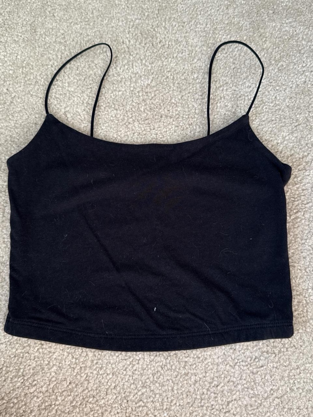 Aeropostale Black Spaghetti Strap Crop Tank Top